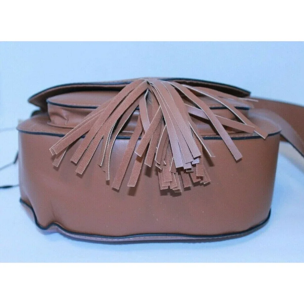 Atmosphere Primark Tooled Leather Crossbody Shoulder Bag Brown Tassel